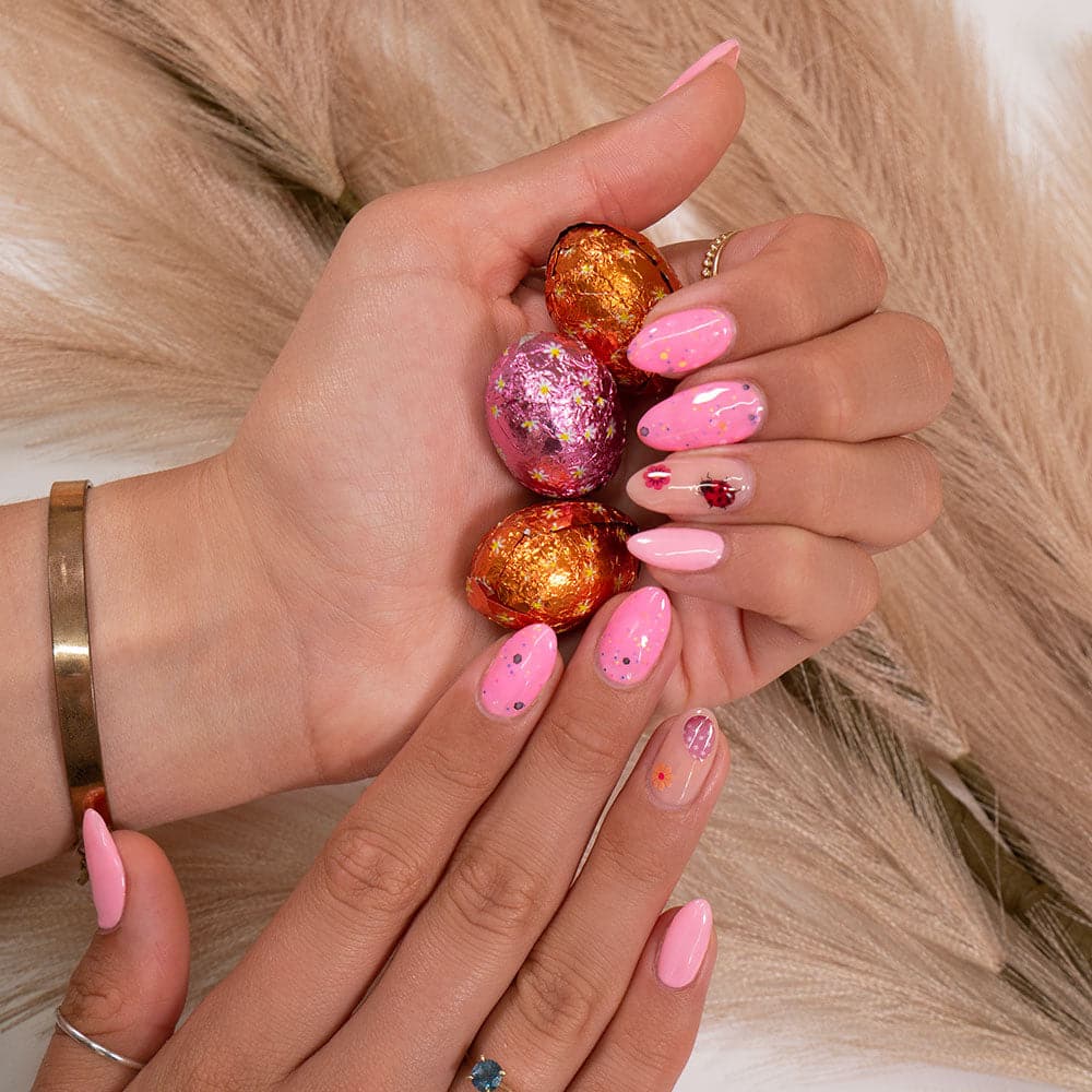 Gelous Marshmallow gel nail polish - photographed in Australia on model