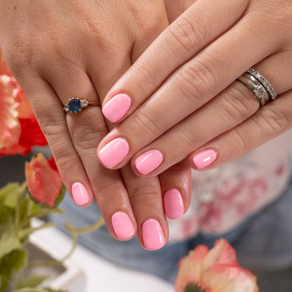 Gelous Pink Lady gel nail polish - photographed in Australia on model
