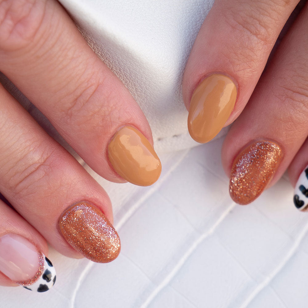 Gelous Proper Copper gel nail polish - photographed in Australia on model