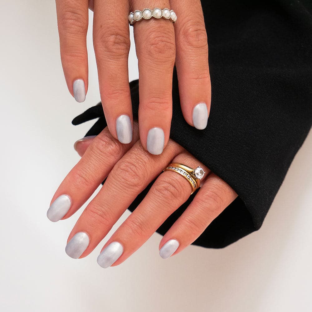 Gelous Pearlescent Shoreline gel nail polish - photographed in Australia on model
