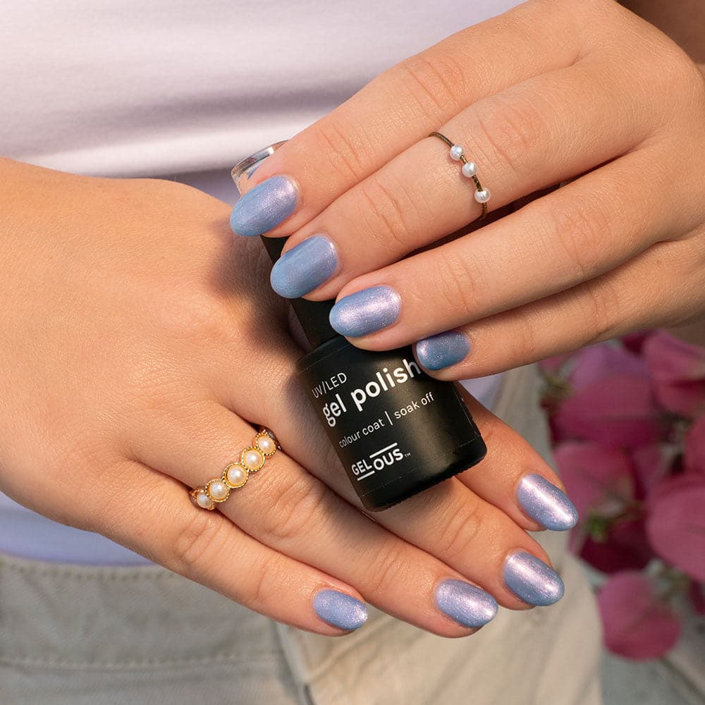 Gelous Pearlescent Ursula gel nail polish - photographed in Australia on model