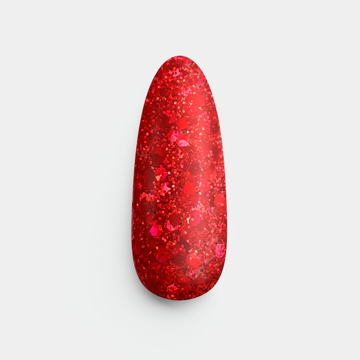 Gelous Red Tinsel matte gel nail polish swatch - photographed in Australia