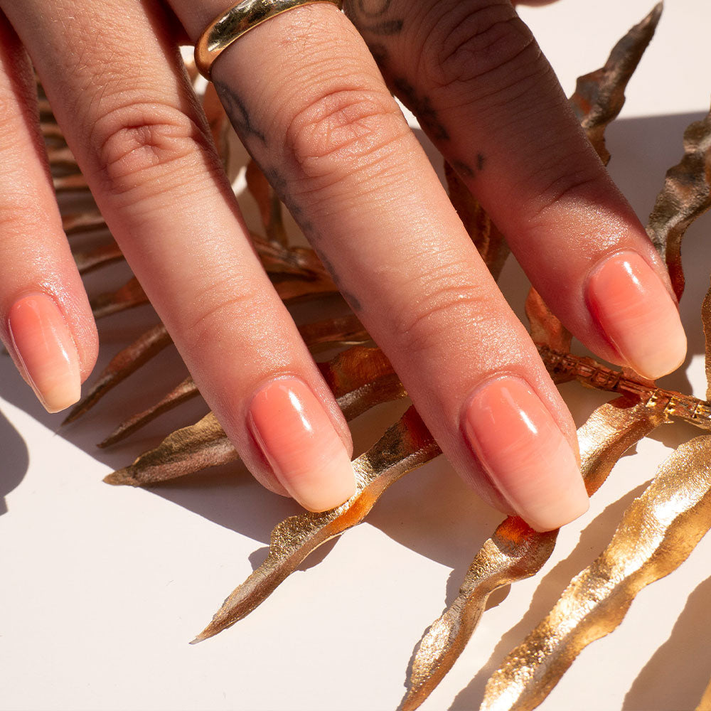 Gelous Sweet Nectar gel nail polish - photographed in Australia on model