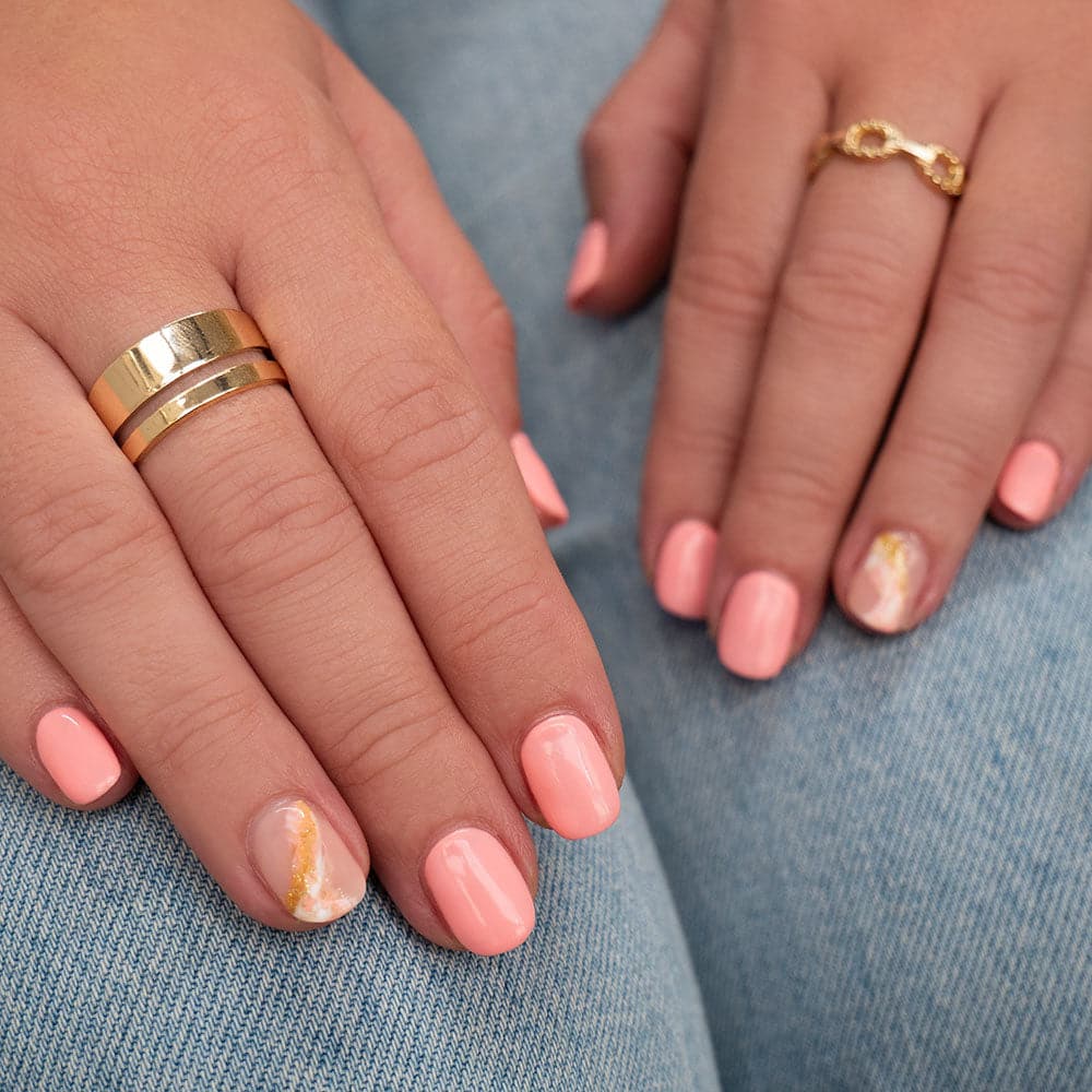 Gelous Tropic Like It&#39;s Hot gel nail polish - photographed in Australia on model