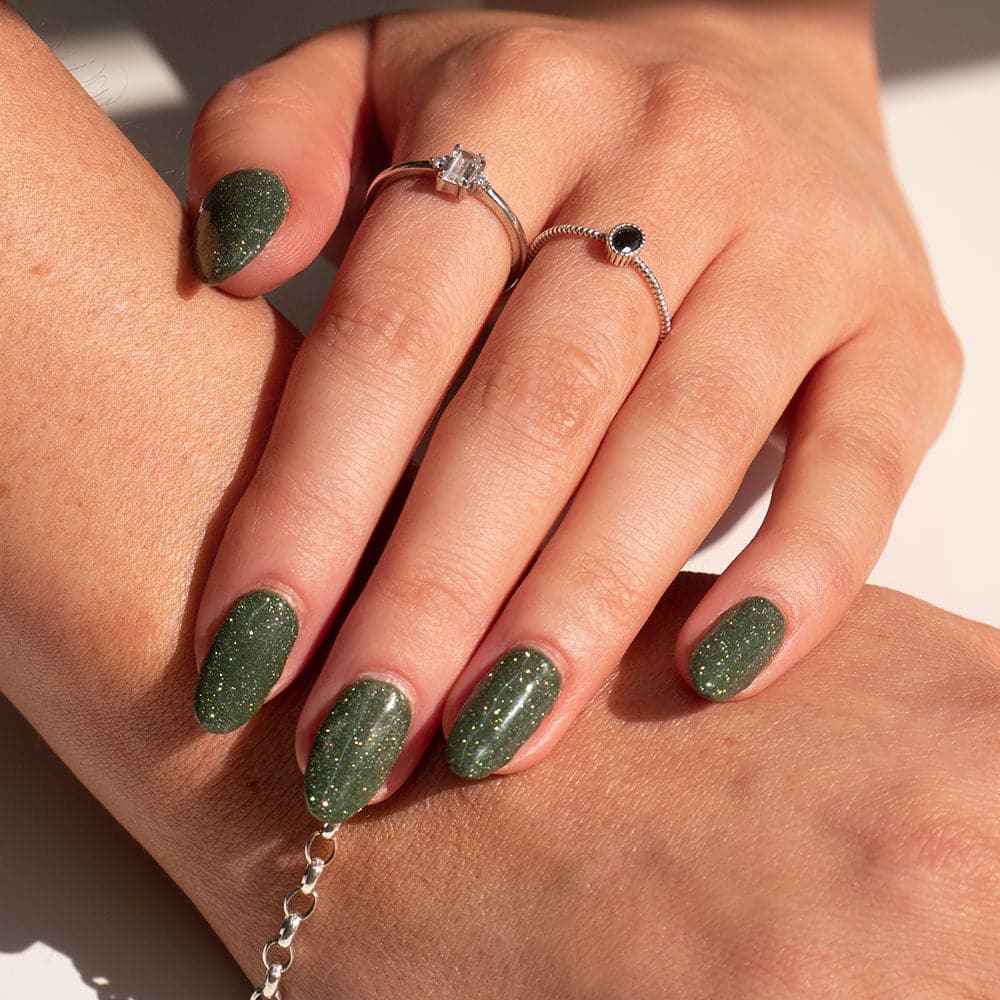 Gelous Thyme to Shine gel nail polish - photographed in Australia on model