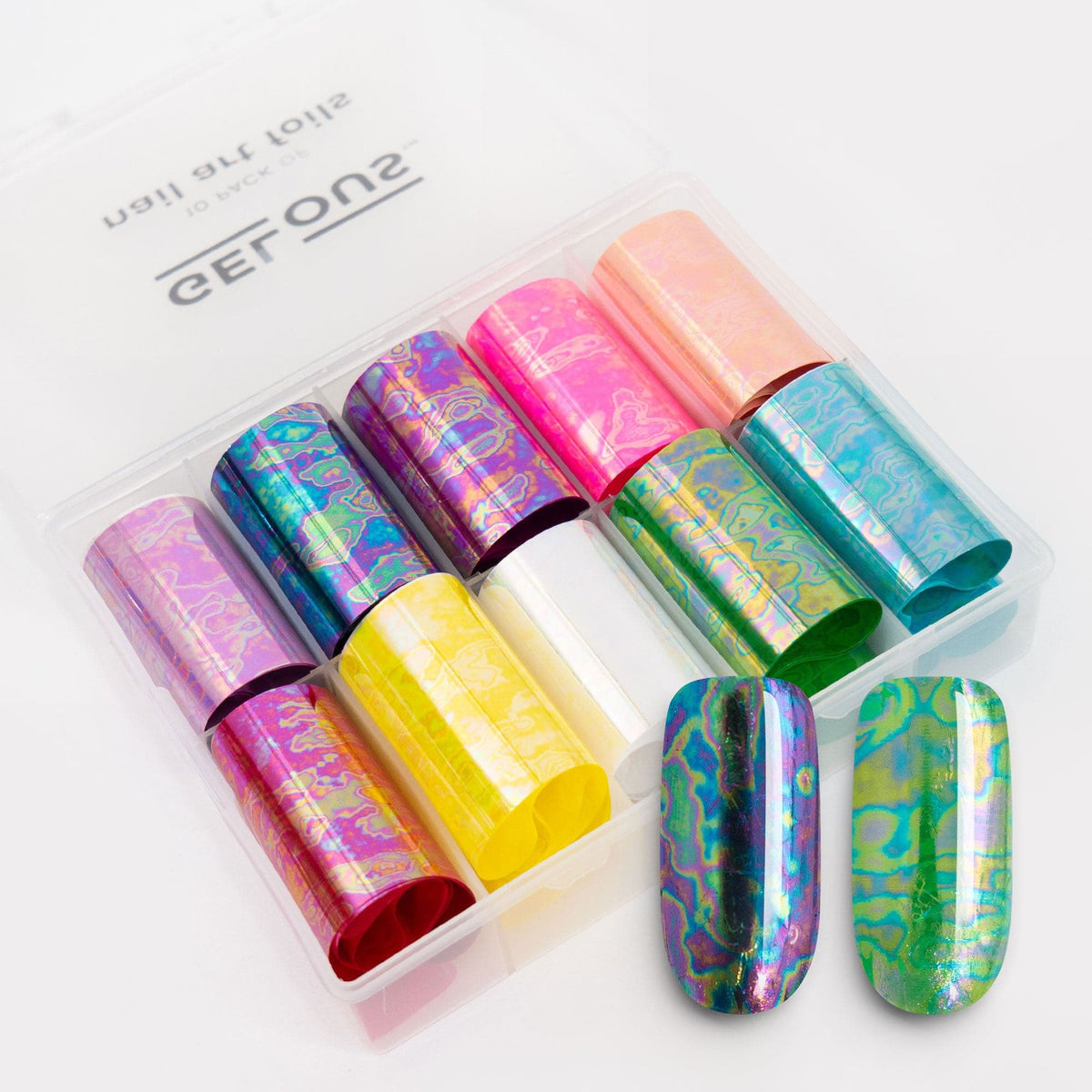 Gelous Colourful Iridescence Nail Art Foils product photo - photographed in Australia