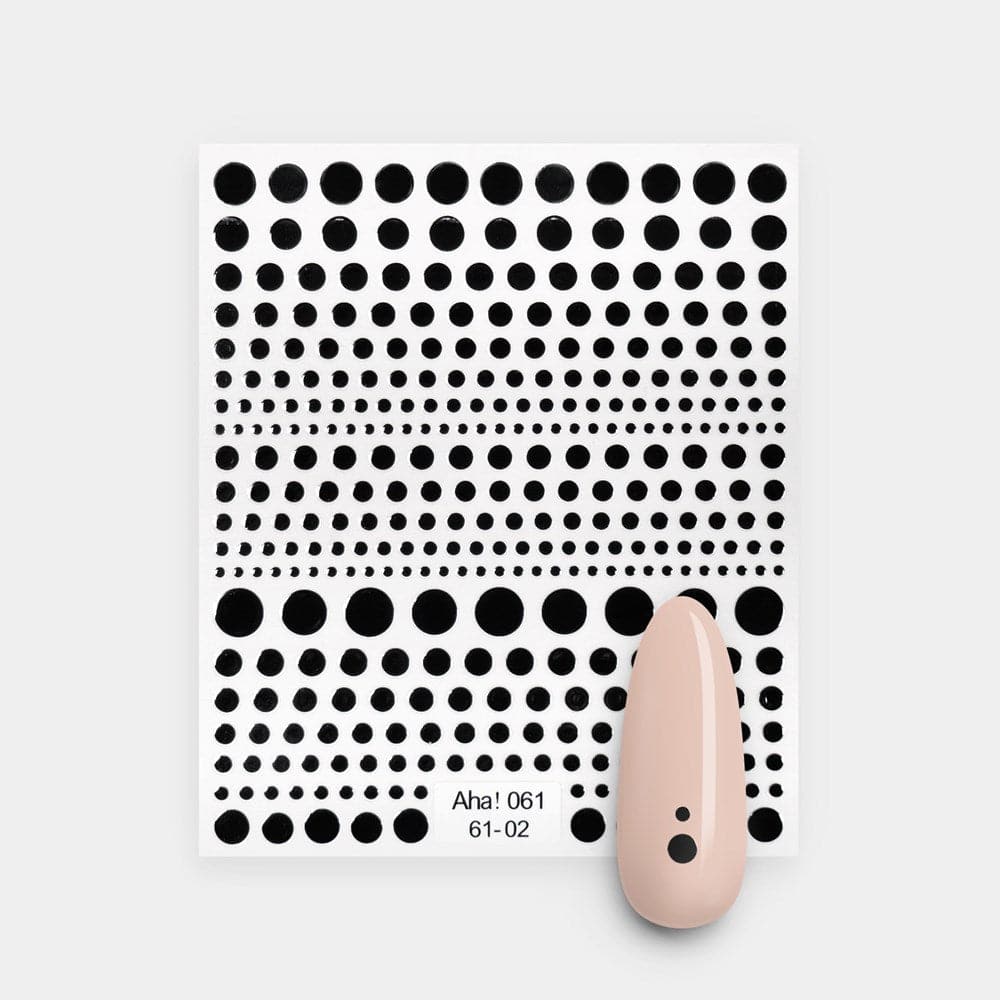 Gelous Black Dots Nail Art Stickers product photo - photographed in Australia