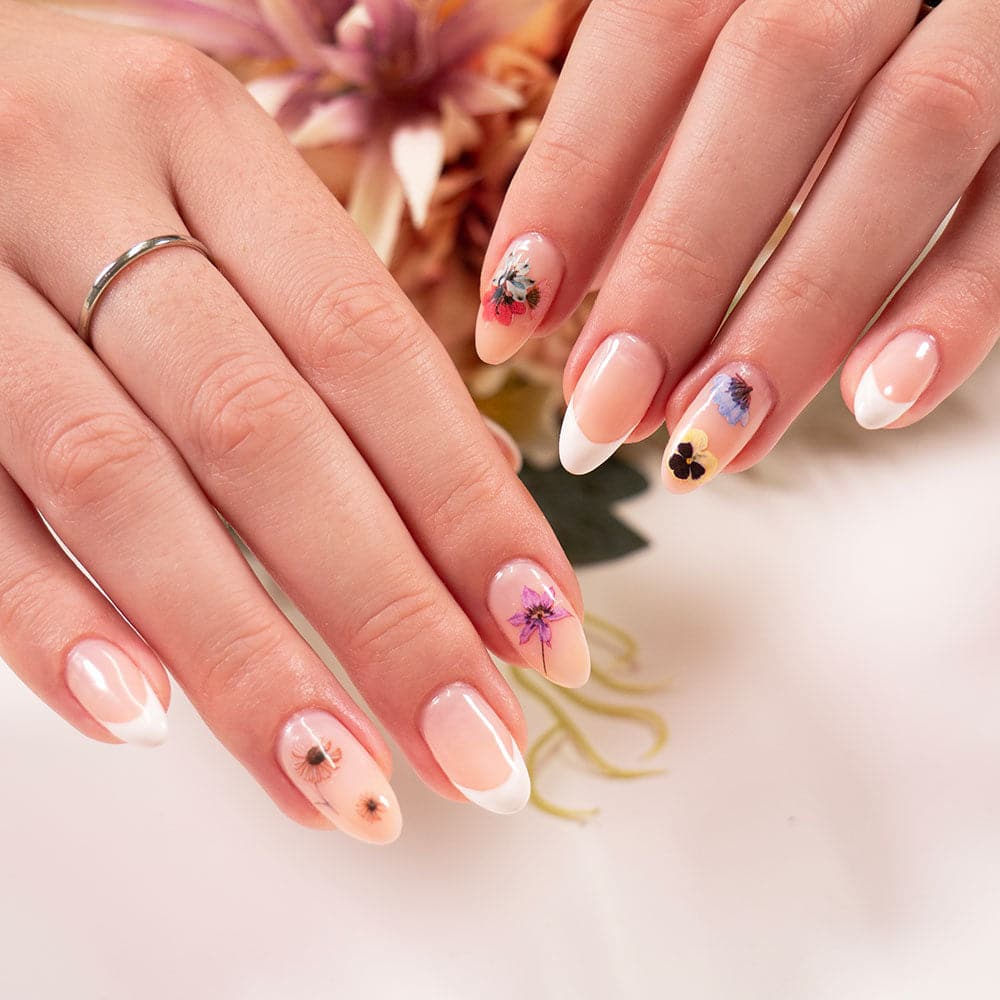 Gelous Bouquet Nail Art Stickers - photographed in Australia on model