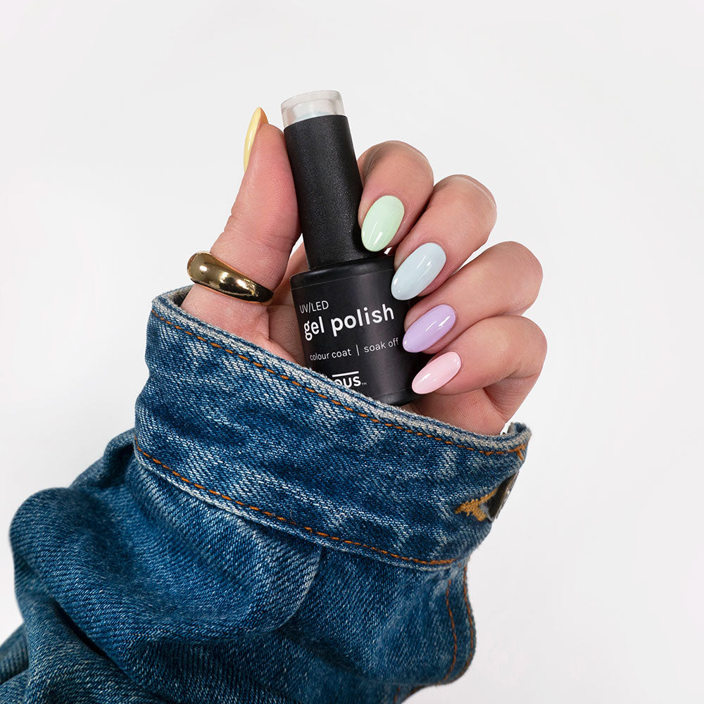 Gelous Pastel gel nail polish pack - photographed in Australia on model